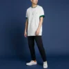Camiseta Renew de cuello redondo oversize con bolsillo, tallas asiáticas «Beige»