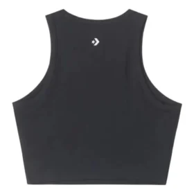 Camiseta sin mangas de punto con logotipo Tallas asiáticas «Negro»