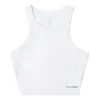 Camiseta sin mangas de punto de cuello alto Tallas asiáticas «Blanco»