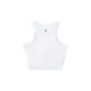Camiseta sin mangas de punto de cuello alto Tallas asiáticas «Blanco»