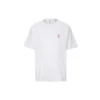 Camiseta unisex de manga corta con apliques, color blanco