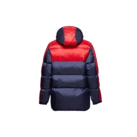 Chaqueta acolchada de invierno con relleno de plumón Tallas asiáticas «Navy Red»