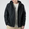 Chaqueta acolchada de manga larga con capucha y bolsillos tipo cargo para hombre de Converse