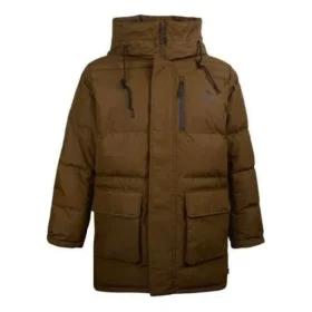 Chaqueta acolchada de plumón de largo medio, tallas asiáticas, «Verde oliva»