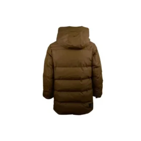 Chaqueta acolchada de plumón de largo medio, tallas asiáticas, «Verde oliva»