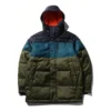 Chaqueta acolchada de plumón, tallas asiáticas, «Verde oliva»