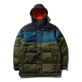 Chaqueta acolchada de plumón, tallas asiáticas, «Verde oliva»