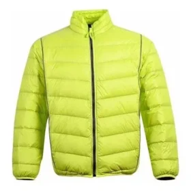 Chaqueta acolchada ligera con cuello alto, tallas asiáticas «Verde fluorescente»