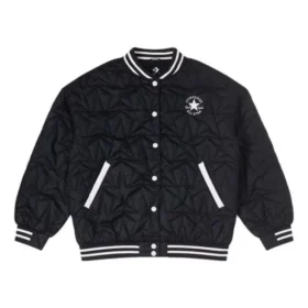 Chaqueta bomber acolchada de béisbol RPC, tallas asiáticas, «Black White»