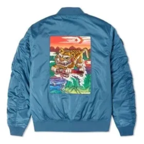 Chaqueta bomber CNY Tiger, tallas asiáticas, «Azul multicolor»