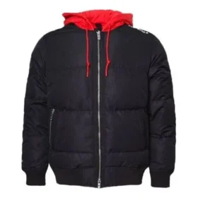 Chaqueta bomber Court Down Tallas asiáticas «Negro Rojo»