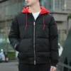 Chaqueta bomber Court Down Tallas asiáticas «Negro Rojo»