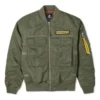 Chaqueta bomber Ma-1 Military Pack, tallas asiáticas, «Verde militar»