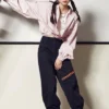 Chaqueta casual con logo pequeño Rosa Púrpura