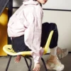 Chaqueta casual con logo pequeño Rosa Púrpura