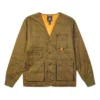 Chaqueta casual de hombre Converse Retro con múltiples bolsillos, color verde