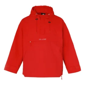 Chaqueta casual deportiva con capucha y media cremallera Converse x Kim Jones para hombre, color rojo
