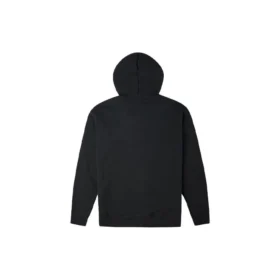 Chaqueta con capucha de manga larga y cremallera en color liso, estilo para pareja, negra
