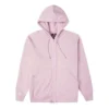 Chaqueta con capucha de manga larga y cremallera en color liso, tallas asiáticas «Rosa púrpura»