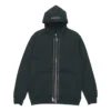 Chaqueta con capucha y cremallera completa para hombre, color negro