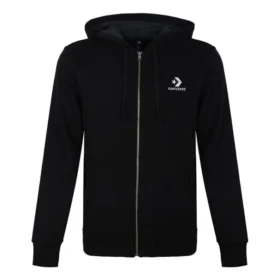 Chaqueta con capucha y cremallera completa Star Chevron, tallas asiáticas, «Negro»