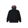 Chaqueta con capucha y cremallera con costuras en contraste, estilo para pareja, color negro