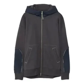 Chaqueta con capucha y cremallera para hombre Converse x Paria Farzaneh Crossover Splicing Azul