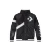 Chaqueta con capucha y logo deportiva informal Negra