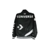 Chaqueta con capucha y logo deportiva informal Negra
