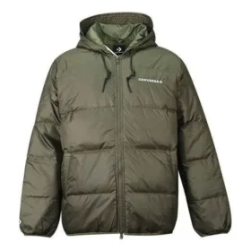 Chaqueta con capucha y relleno de plumón Tallas asiáticas «Cargo Khaki»