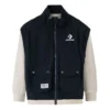 Chaqueta con cremallera completa, tallas asiáticas «Negro Blanco»