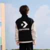 Chaqueta con cremallera completa, tallas asiáticas «Negro Blanco»