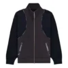 Chaqueta con cuello alto y banda reflectante, color púrpura
