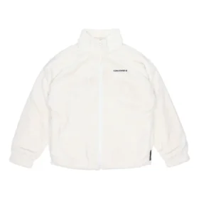 Chaqueta con cuello holgado y logo Stay Warm, tallas asiáticas, «Blanco»