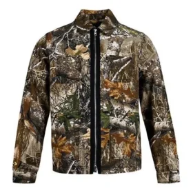 Chaqueta con estampado de camuflaje a toda página