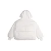 Chaqueta corta acolchada con capucha, relleno de plumón, tallas asiáticas, «Blanco»