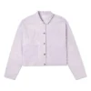 Chaqueta corta reversible informal estampada morada