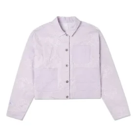 Chaqueta corta reversible informal estampada morada