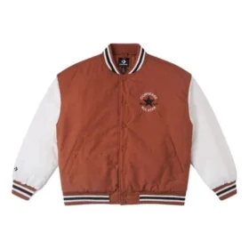 Chaqueta de béisbol acolchada, tallas asiáticas, «Blanco marrón»