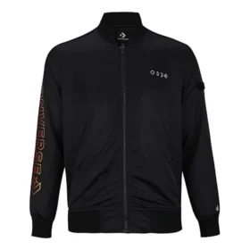 Chaqueta de béisbol deportiva casual con cuello de pie Tallas asiáticas «Negro»