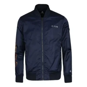 Chaqueta de béisbol deportiva informal con cuello de pie, tallas asiáticas, «Navy»