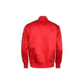 Chaqueta de béisbol deportiva informal con cuello de pie Tallas asiáticas «Roja»
