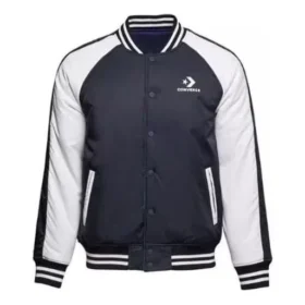 Chaqueta de béisbol reversible Tallas asiáticas «Negro Blanco»