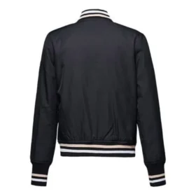 Chaqueta de béisbol Tallas asiáticas «Negro Blanco»