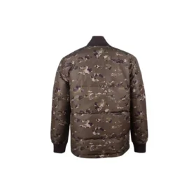 Chaqueta de cuello alto con estampado de camuflaje Talla asiática «Verde camuflaje»