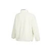 Chaqueta de cuello alto con media cremallera y logo de Converse para hombre, de lana de cordero, color blanco cremoso