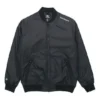 Chaqueta de hombre Converse Aviator para béisbol, tejida, cortavientos y con cremallera, color negro otoñal