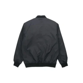 Chaqueta de hombre Converse Aviator para béisbol, tejida, cortavientos y con cremallera, color negro otoñal