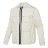 Chaqueta de manga larga con bolsillos tejidos, tallas asiáticas «Blanco»