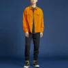 Chaqueta de pana Converse Sports Cargo para hombre, color amarillo